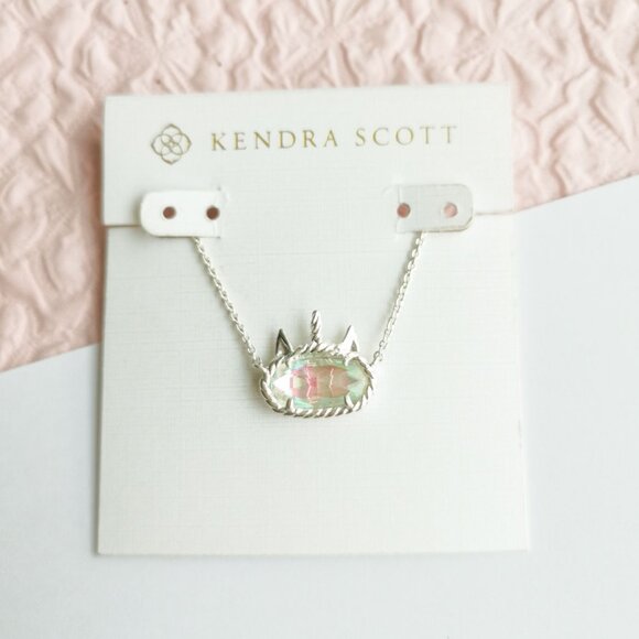 Kendra Scott Elisa Unicorn Dichroic Glass Short Necklace - Picture 1 of 4